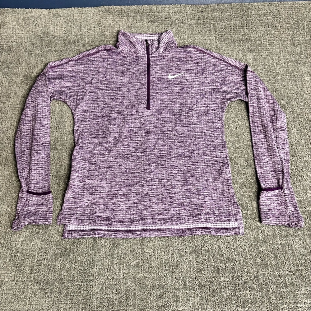 Nike Women's Heathered Purple Long Sleeve Workout Shirt